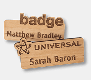 timberline® flex complete-engraved gepersonaliseerde houten naambadge